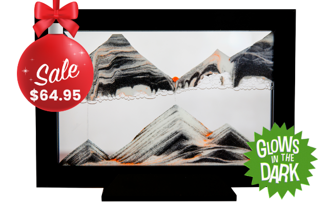 Glow-In-The-Dark Silhouette Glowbee Black Moving Sand Art- By Klaus Bosch