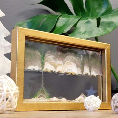 Horizon Rich Gold Moving Sand Art- By Klaus Bosch