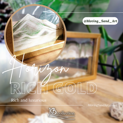 Horizon Rich Gold Moving Sand Art- By Klaus Bosch