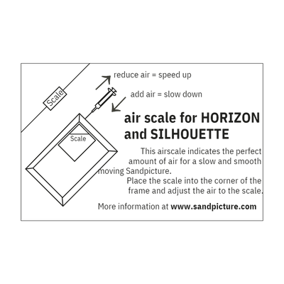 Air Scale- Air Guide for KB Collection Moving Sand Art **FREE SHIPPING**